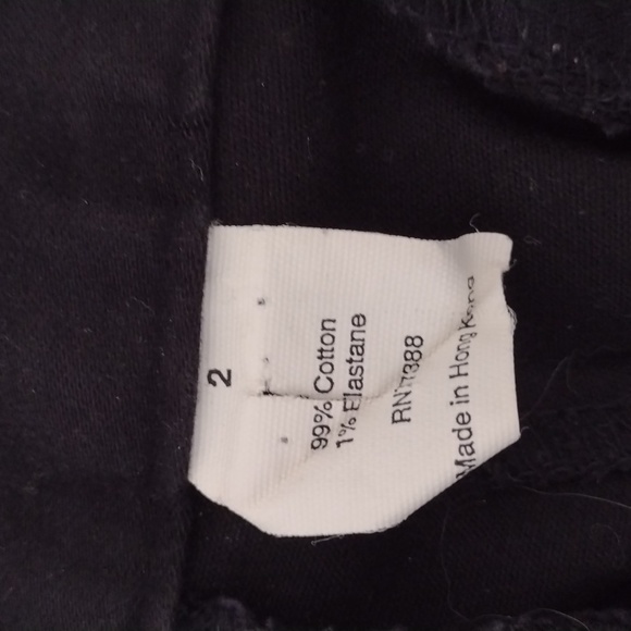 J Crew Vintage Black Straight Leg Pants w Ankle Zippers Size 2 - Picture 7 of 14